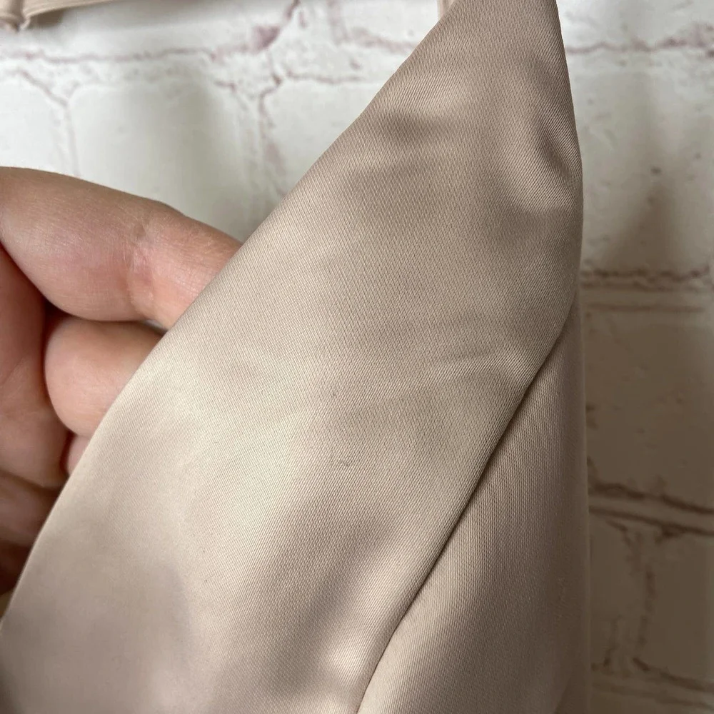 Superdown Nicole Mini Dress Nude Beige Womens XS New Flawed Slip Satin Cocktail - Picture 11 of 12